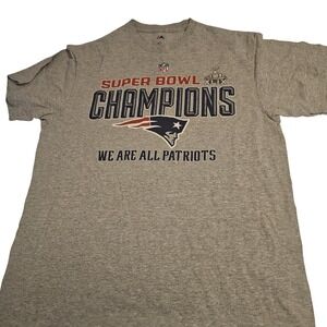 New England Patriots Shirt Mens Large Super Bowl XLIX Champions NFL Football Tee